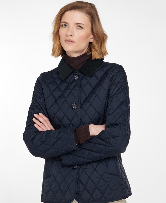 Barbour Omberlsey Women's Quilted Jackets Navy | 409176-DNC