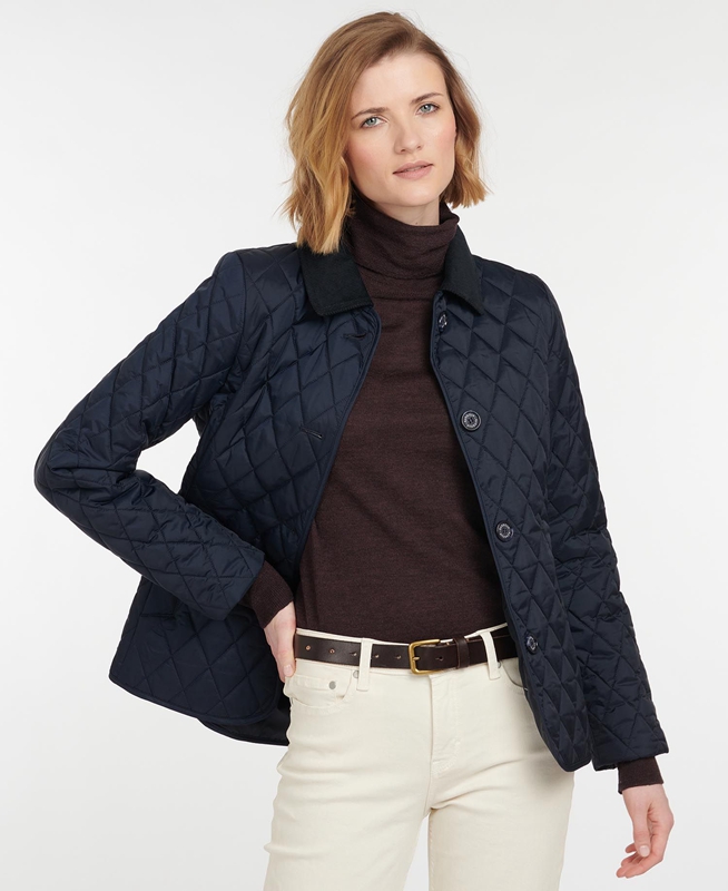 Barbour Omberlsey Women\'s Quilted Jackets Navy | 409176-DNC