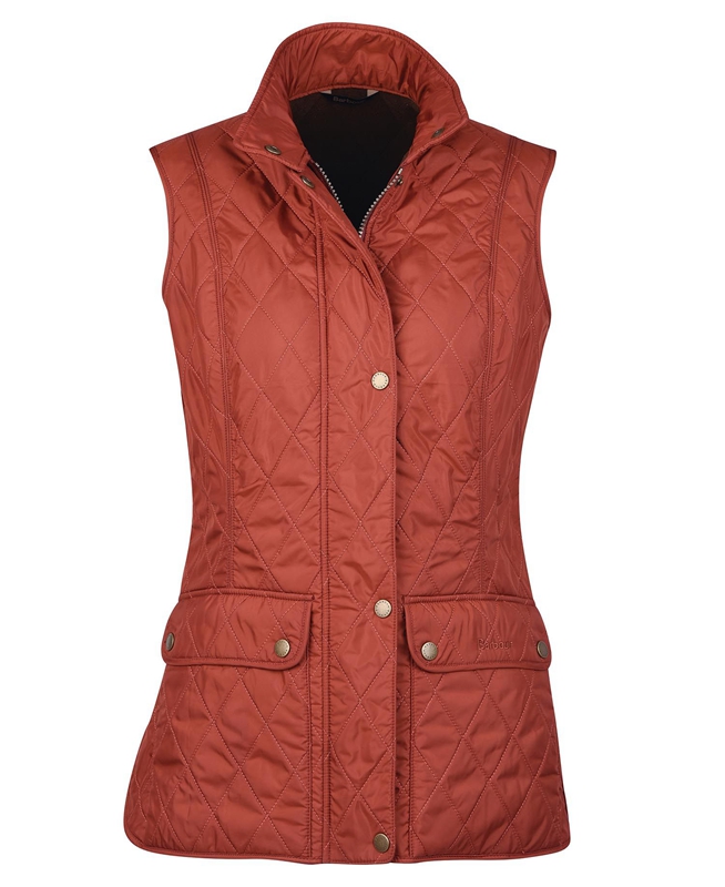 Barbour Wray Women's Vest Red | 045713-ORQ