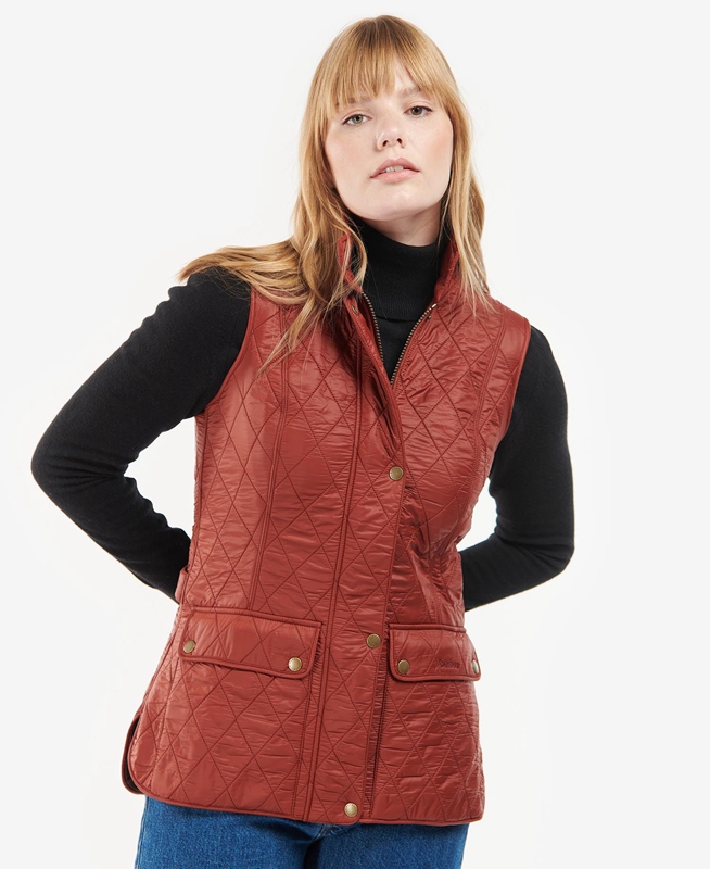 Barbour Wray Women's Vest Red | 045713-ORQ