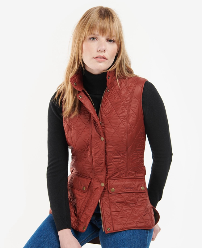 Barbour Wray Women\'s Vest Red | 045713-ORQ